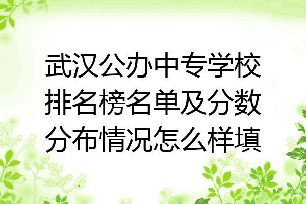 武汉公办中专学校排名榜名单及分数分布情况怎么样填