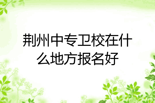 荆州中专卫校在什么地方报名好