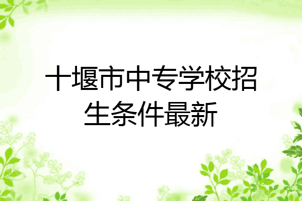 十堰市中专学校招生条件最新
