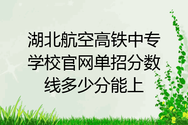 湖北航空高铁中专学校官网单招分数线多少分能上