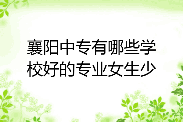 襄阳中专有哪些学校好的专业女生少