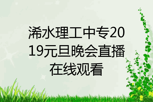 浠水理工中专2019元旦晚会直播在线观看