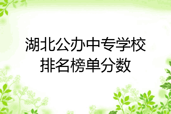湖北公办中专学校排名榜单分数