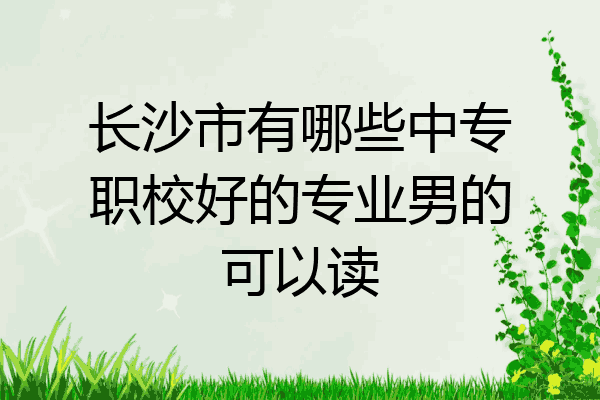 长沙市有哪些中专职校好的专业男的可以读
