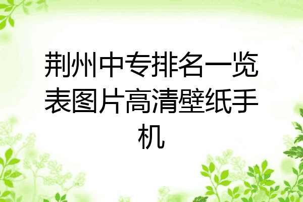 荆州中专排名一览表图片高清壁纸手机