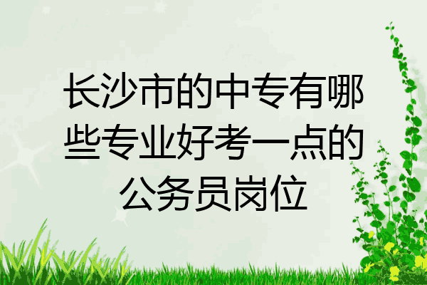 长沙市的中专有哪些专业好考一点的公务员岗位