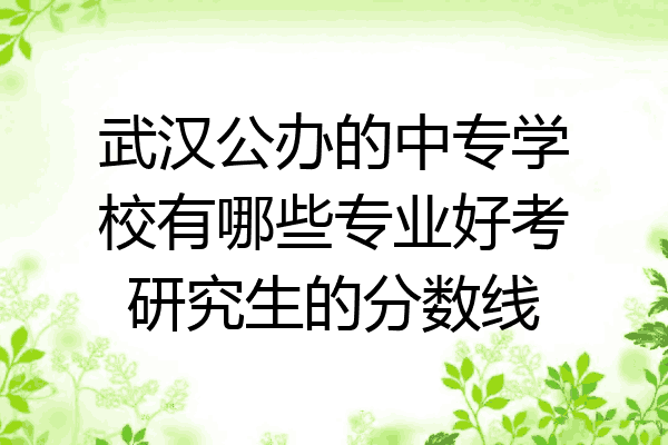 武汉公办的中专学校有哪些专业好考研究生的分数线