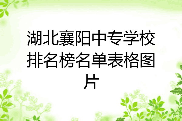 湖北襄阳中专学校排名榜名单表格图片