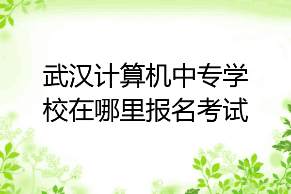 武汉计算机中专学校在哪里报名考试