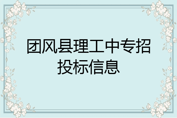 团风县理工中专招投标信息
