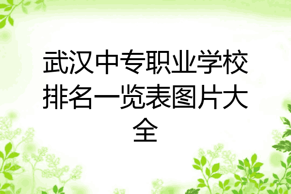 武汉中专职业学校排名一览表图片大全