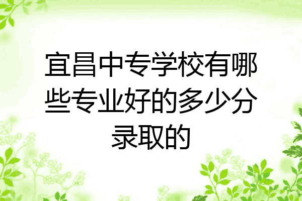 宜昌中专学校有哪些专业好的多少分录取的