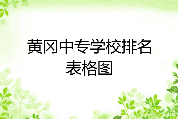 黄冈中专学校排名表格图