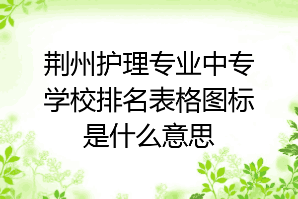 荆州护理专业中专学校排名表格图标是什么意思