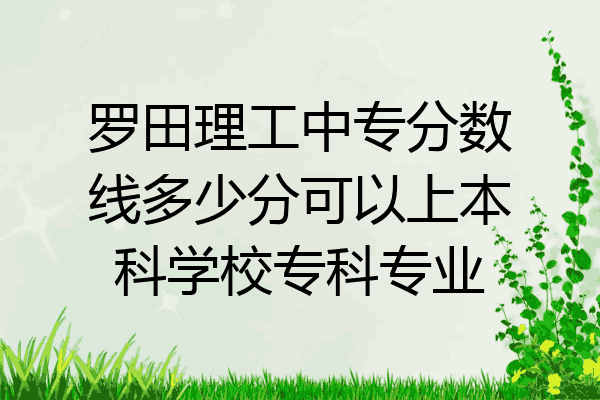 罗田理工中专分数线多少分可以上本科学校专科专业
