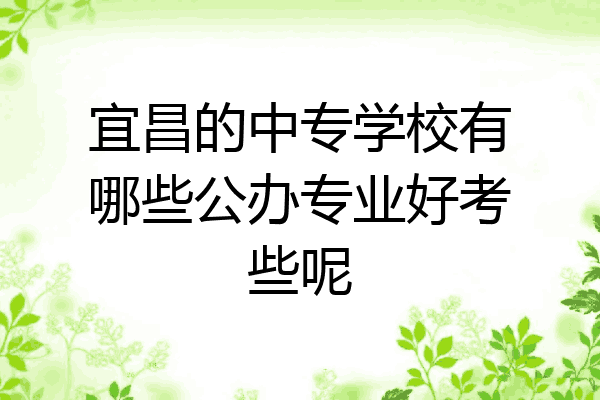 宜昌的中专学校有哪些公办专业好考些呢