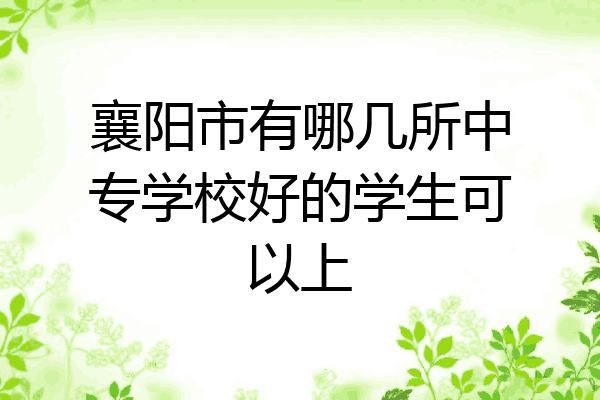 襄阳市有哪几所中专学校好的学生可以上