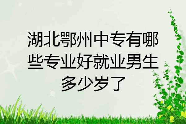 湖北鄂州中专有哪些专业好就业男生多少岁了
