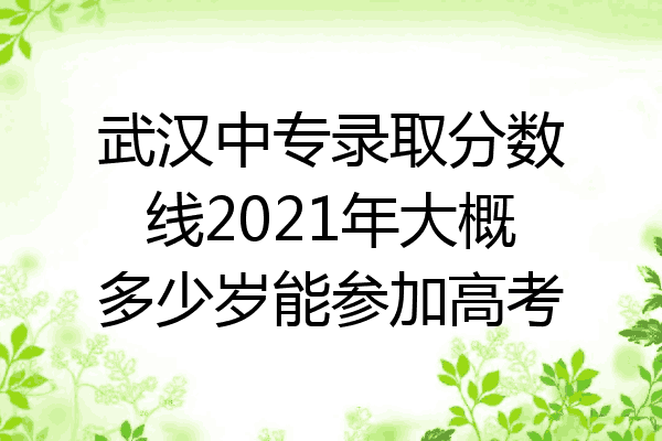 武汉中专录取分数线2021年大概多少岁能参加高考
