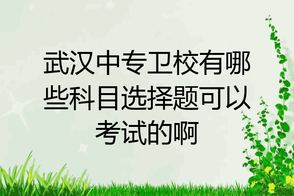 武汉中专卫校有哪些科目选择题可以考试的啊