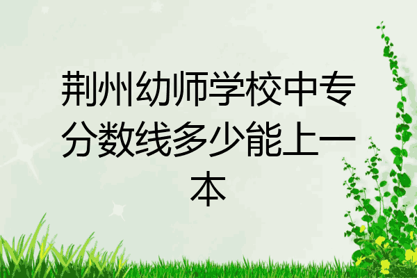 荆州幼师学校中专分数线多少能上一本