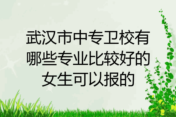 武汉市中专卫校有哪些专业比较好的女生可以报的