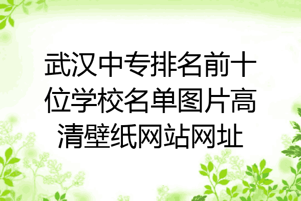 武汉中专排名前十位学校名单图片高清壁纸网站网址