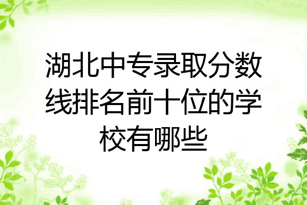 湖北中专录取分数线排名前十位的学校有哪些