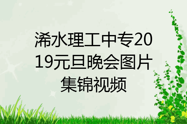 浠水理工中专2019元旦晚会图片集锦视频