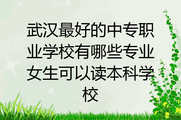武汉最好的中专职业学校有哪些专业女生可以读本科学校