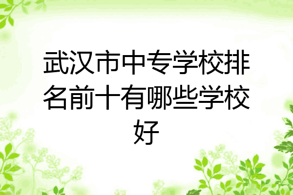 武汉市中专学校排名前十有哪些学校好