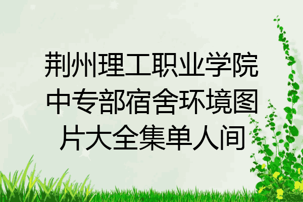 荆州理工职业学院中专部宿舍环境图片大全集单人间