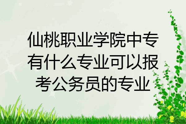 仙桃职业学院中专有什么专业可以报考公务员的专业