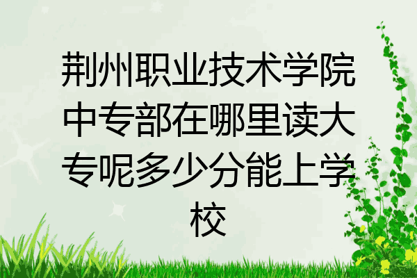 荆州职业技术学院中专部在哪里读大专呢多少分能上学校