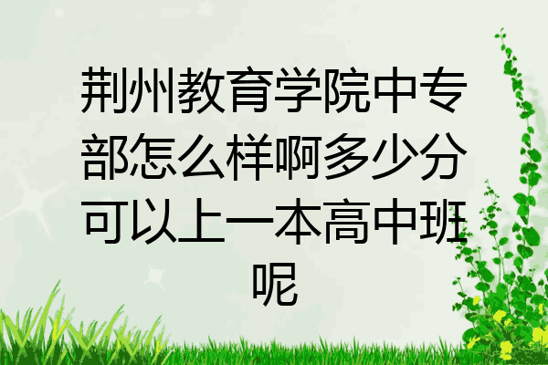 荆州教育学院中专部怎么样啊多少分可以上一本高中班呢