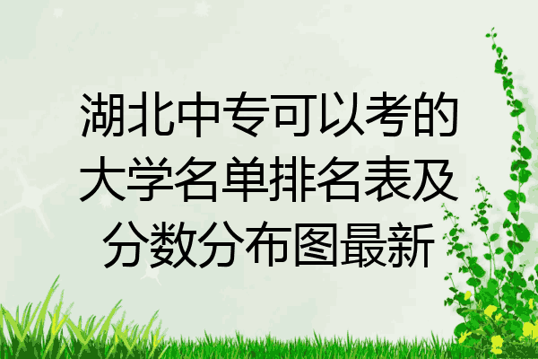 湖北中专可以考的大学名单排名表及分数分布图最新