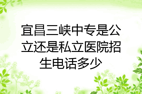 宜昌三峡中专是公立还是私立医院招生电话多少