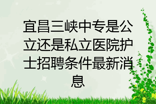 宜昌三峡中专是公立还是私立医院护士招聘条件最新消息