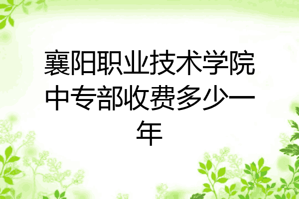 襄阳职业技术学院中专部收费多少一年