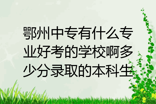 鄂州中专有什么专业好考的学校啊多少分录取的本科生