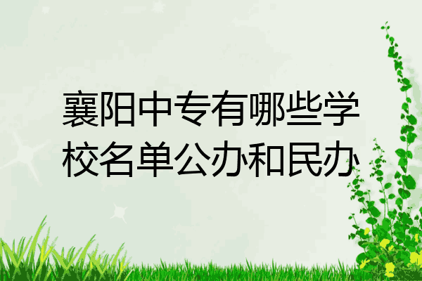 襄阳中专有哪些学校名单公办和民办