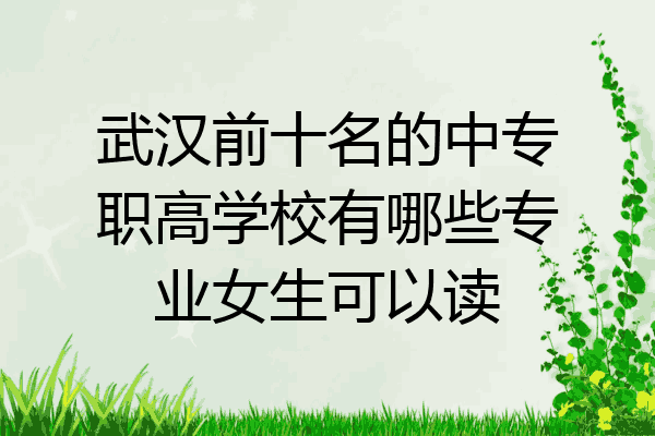 武汉前十名的中专职高学校有哪些专业女生可以读