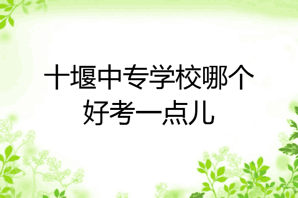 十堰中专学校哪个好考一点儿