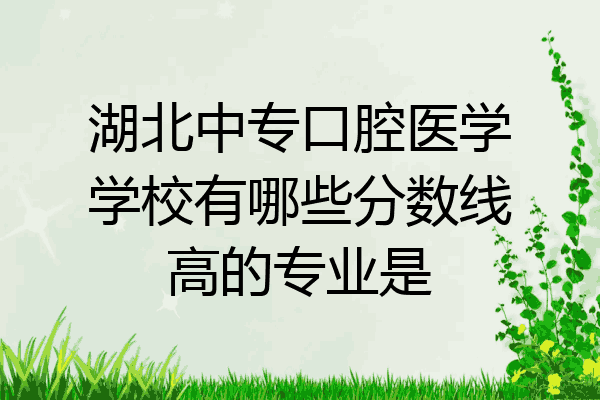 湖北中专口腔医学学校有哪些分数线高的专业是