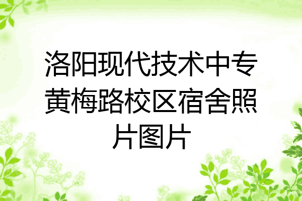 洛阳现代技术中专黄梅路校区宿舍照片图片