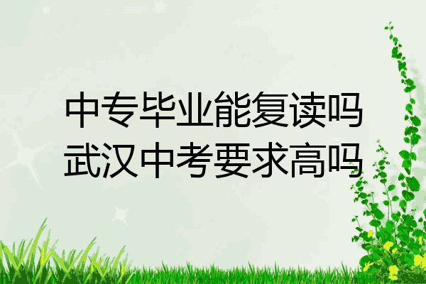 中专毕业能复读吗武汉中考要求高吗