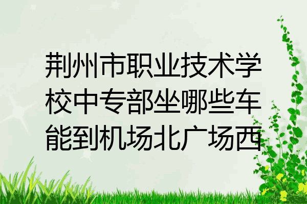 荆州市职业技术学校中专部坐哪些车能到机场北广场西