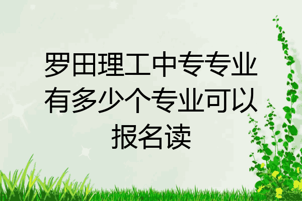 罗田理工中专专业有多少个专业可以报名读