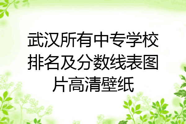 武汉所有中专学校排名及分数线表图片高清壁纸