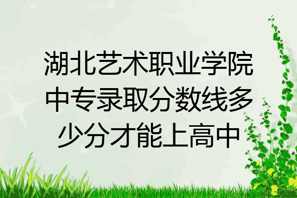 湖北艺术职业学院中专录取分数线多少分才能上高中